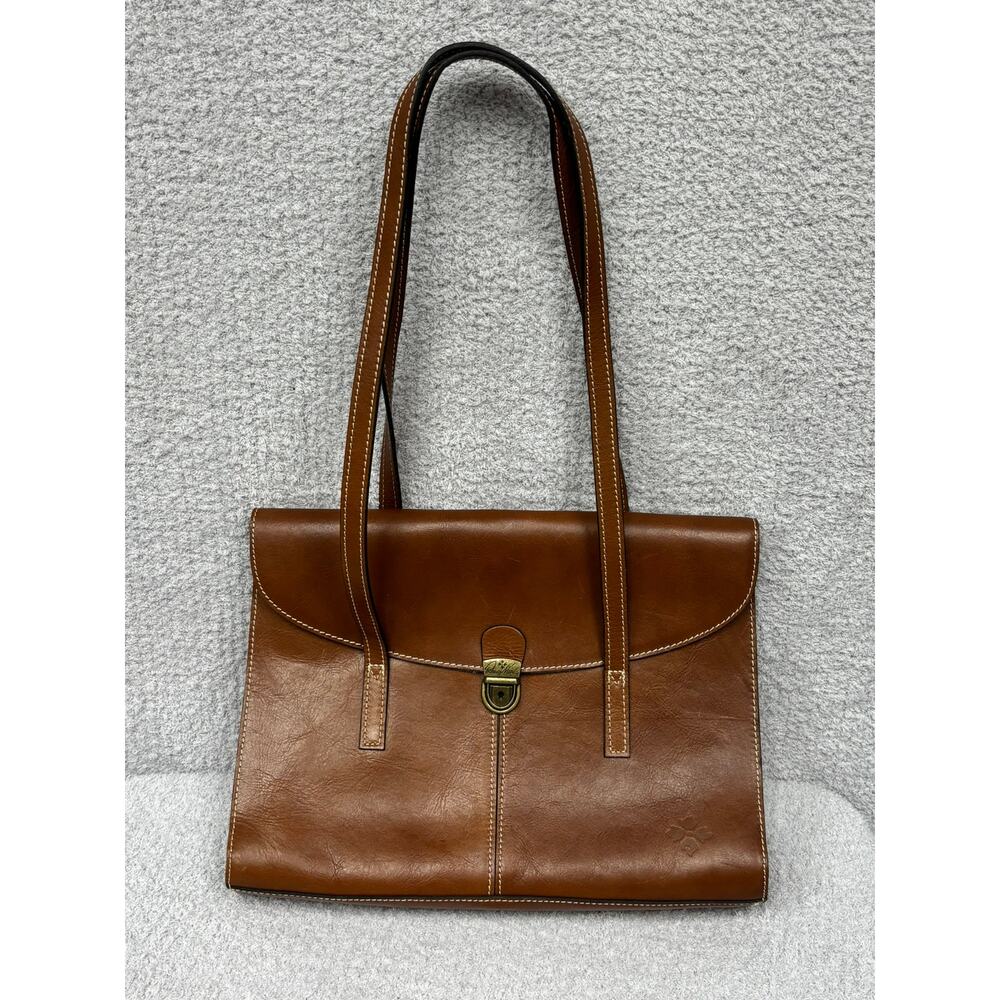 Patricia Nash Brown Leather Verbania Satchel Purse #71277